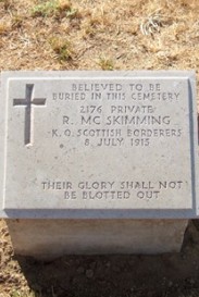 Commemorative Stone at Redoubt Cemetery, Helles, Turkey